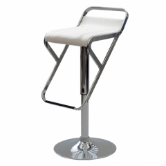 เก้าอี้บาร์ เบาะหนัง PU ขาเหล็กชุบโครเมี่ยมปรับระดับได้ รุ่น CH92307
